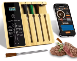 GrillSymbol nutikas juhtmevaba lihatermomeeter, 4 sondiga