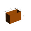 Petteri Wiimaa Corten istutuskast Lilly Modular Petteri Wiimaa Corten istutuskast Lilly Modular