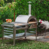 GrillSymbol Wood Fired Pizza Oven with Stand and Side Table Pizzo-XL-Set-inox GrillSymbol Wood Fired Pizza Oven with Stand and Side Table Pizzo-XL-Set-inox
